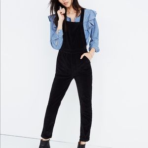 Skinny Overalls in Velvet